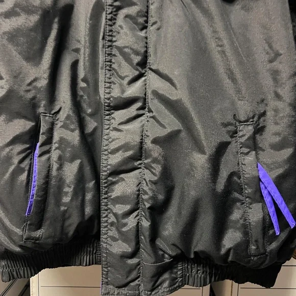 Vintage 1990s Columbia Criterion Winter Ski Jacket Black Purple Teal Color Block